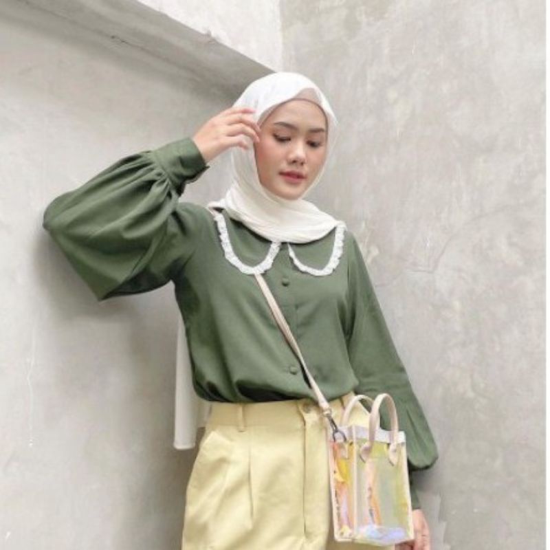 [ GRATIS ONGKIR ] Atasan Wanita Kellya Blouse Baju Selebgram Kekinian/ Anna Blouse Korean Stye Murah