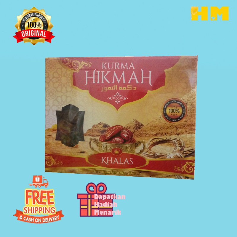 

Kurma Hikmah 1kg / Baik untuk pencernaan bab lancar dan baik untuk diet