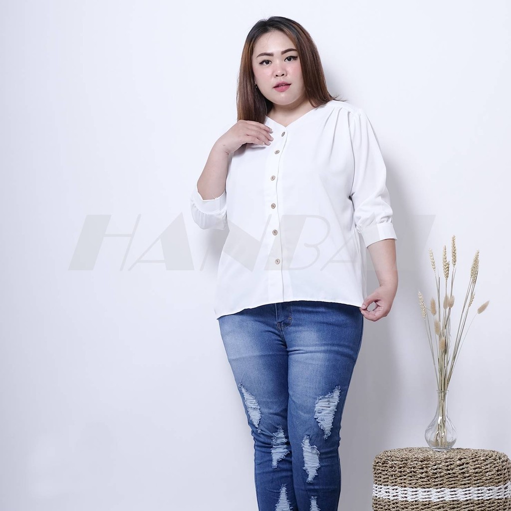 Hanbai - Nancy Blouse Jumbo-WHITE