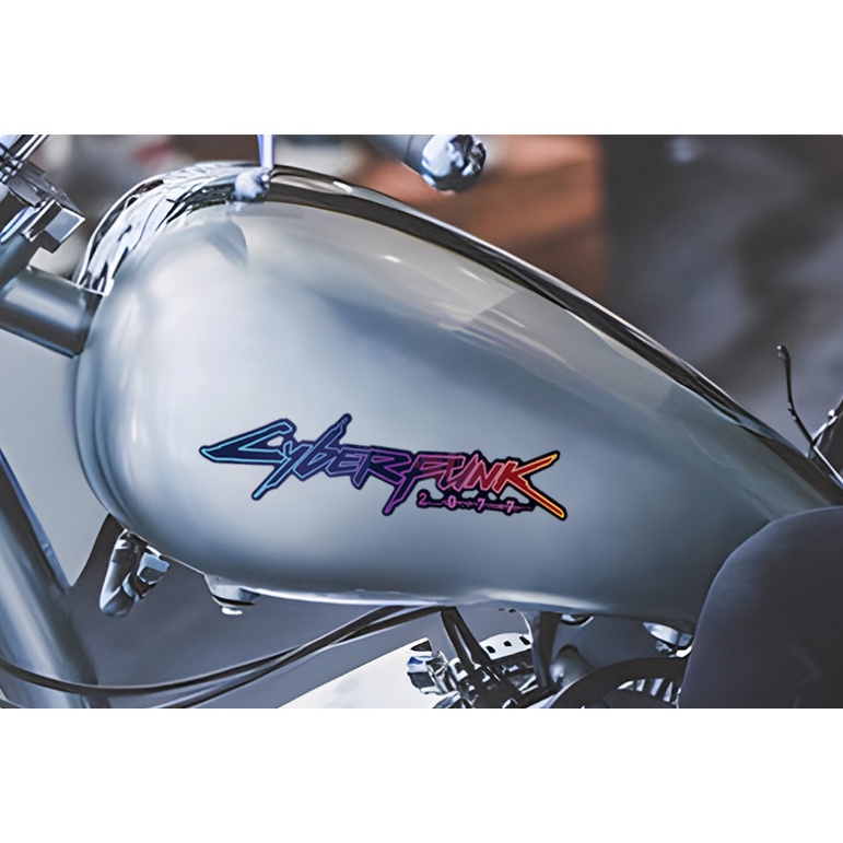 Cyberpunk 2077 Stiker Mobil Sepeda Motor Skuter Motocross Sepeda Reflektif Decal Stiker Modifikasi Keren Untuk Honda