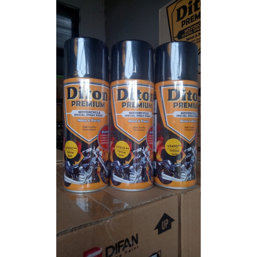 cat semprot pilok pilox diton premum  yellow sole 9490 400cc v9490** 400cc kuning vespa