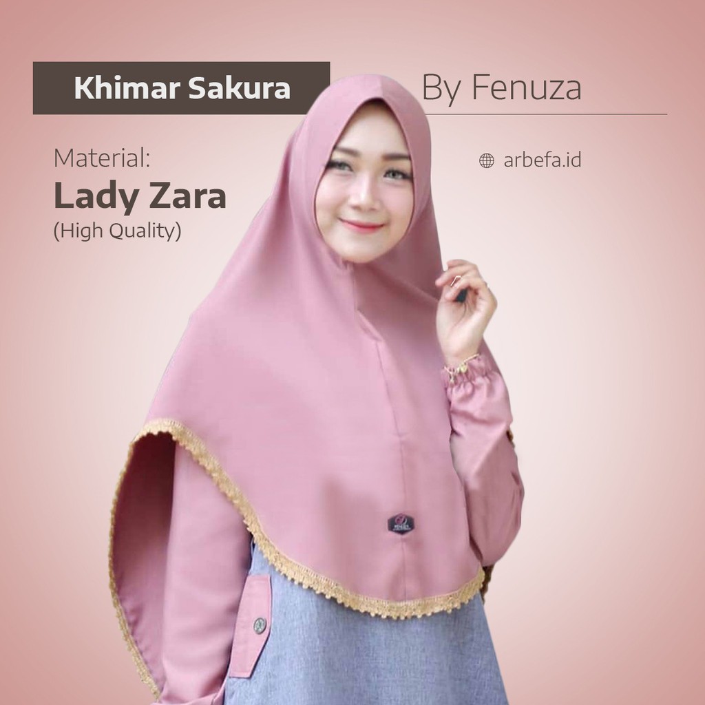 Khimar Renda Syar'i | series Sakura (by Fenuza)