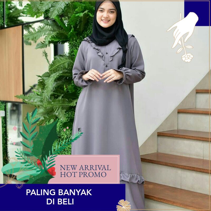 BAJU GAMIS TERBARU-ADELA DRESS SYARII WANITA 2020