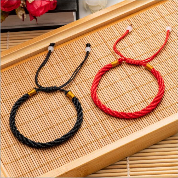 Gelang Fashion Lucky Transfer Benang Merah Dan Hitam