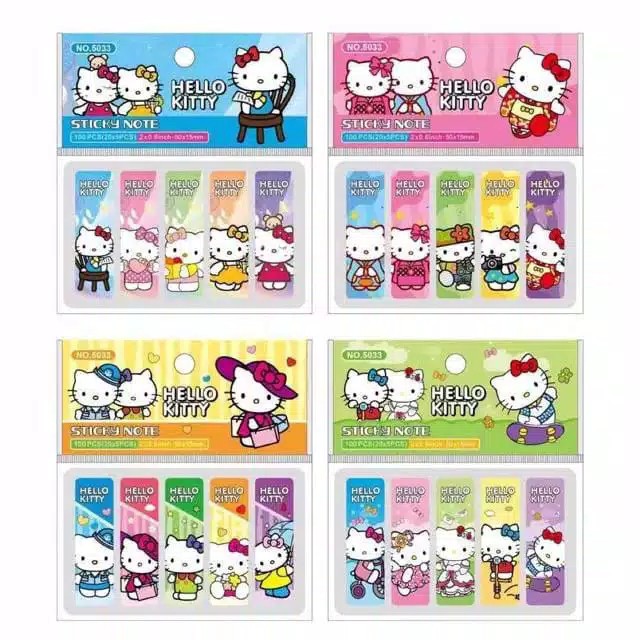 

Sticky note PLASTIK motif / stick note / pembatas buku / penanda halaman doremon hellokitty frozen