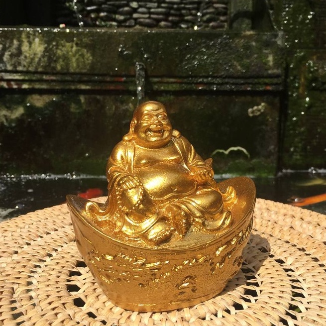 Patung Budha tertawa / Budha Happy / Maitreya Buddha Laughing / Buddha Perdamaian