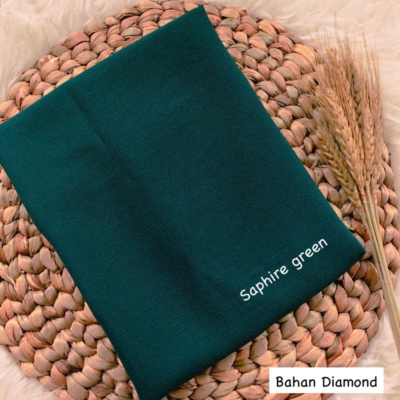 PASHMINA SABYAN  DIAMOND / 180 x 74cm DIAMOND SCRAF / HIJAB / JAHIT TEPI-Green bottle