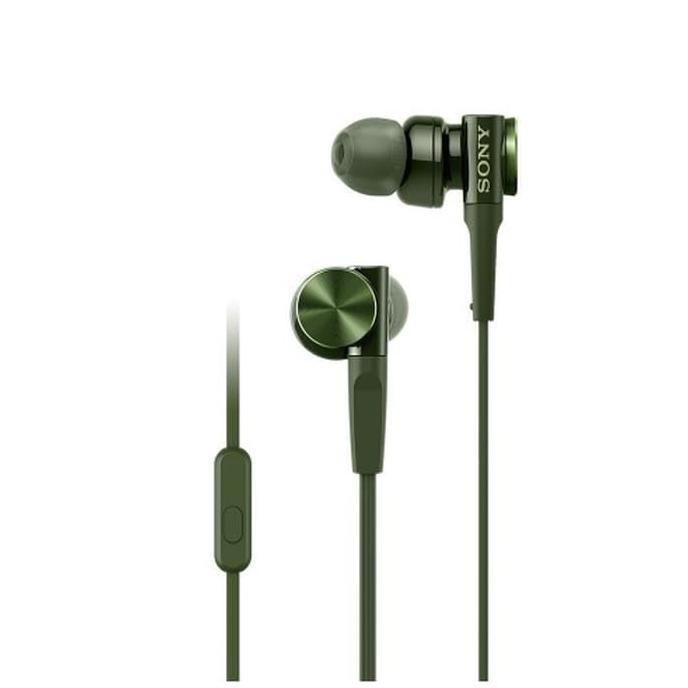 SONY IN-EAR EXTRA BASS HEADPHONE MDR-XB75AP / XB 75AP - HIJAU - HITAM