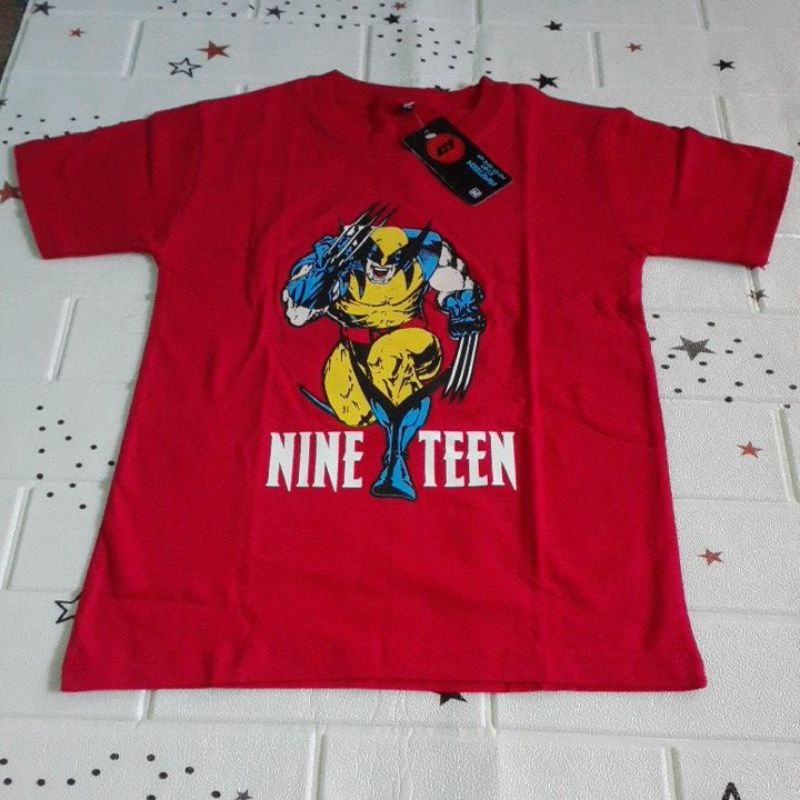 KAOS ANAK//NINETEEN STAR 7-8 TAHUN