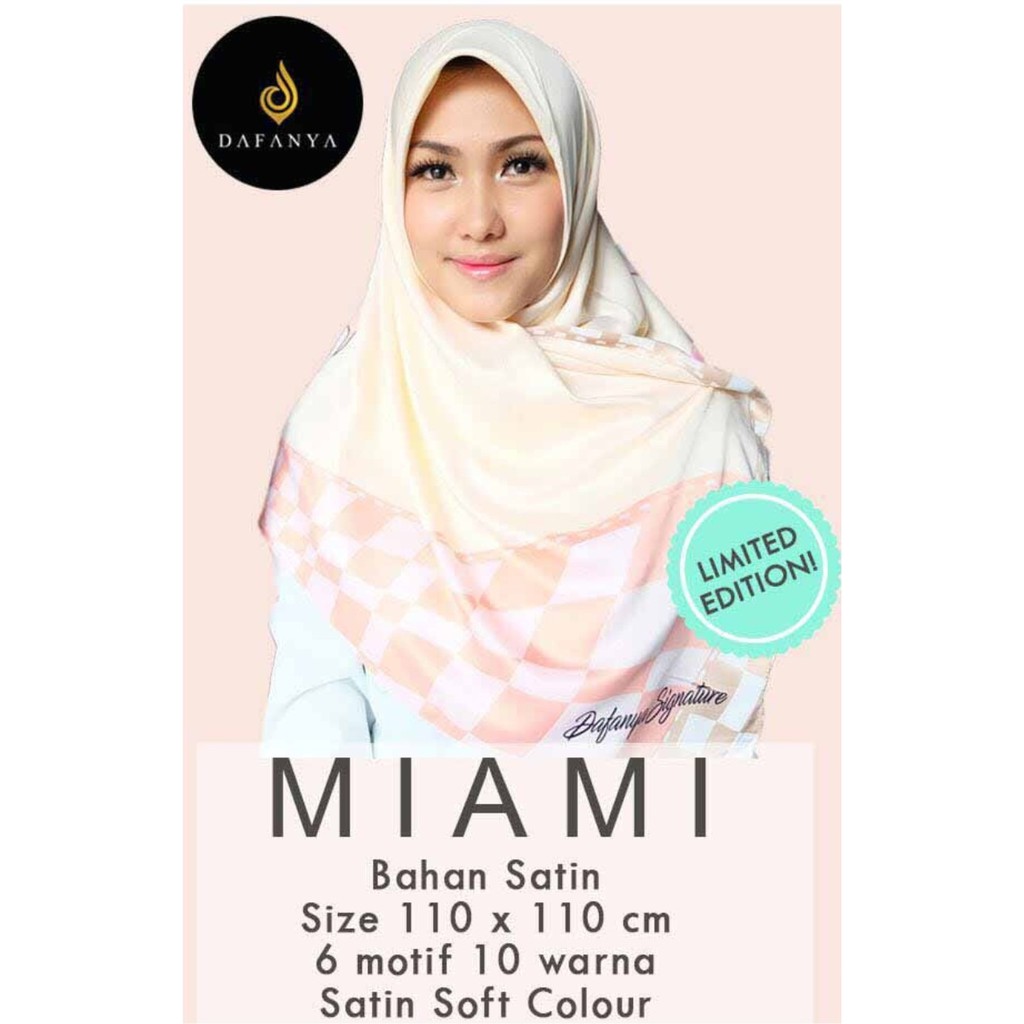 TURUN HARGA Jilbab Segiempat Segi Empat MIAMI By DAFANYA Terlaris