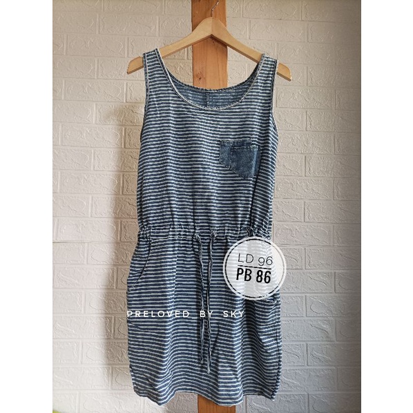 preloved dress denim overall denim