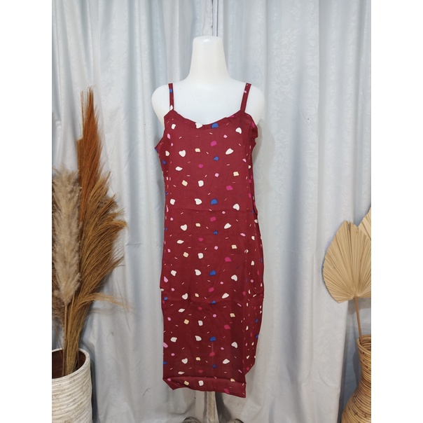 DASTER NARINI TANGGUNG TALI SATU ANEKA MOTIF-Candy Maroon