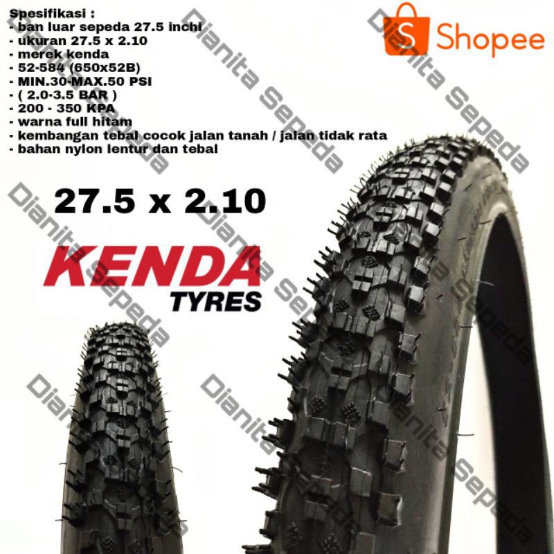 ban luar 27.5 x 2.10 2 10 210 27 5 kenda small block sepeda mtb thrill Polygon pacific uk 27.5x2.10