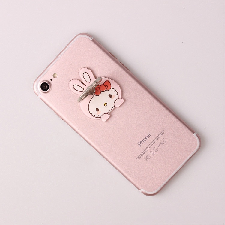 1pc Ring Holder Bentuk Hello Kitty Untuk Handphone Universal