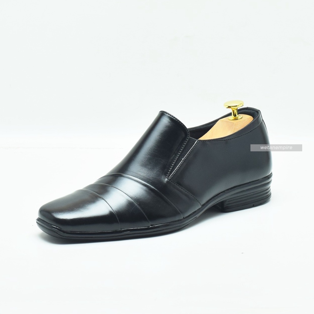 Sepatu Pantofel Kerja Formal Pria Warna Hitam Slip On - WETAN GALUH 3