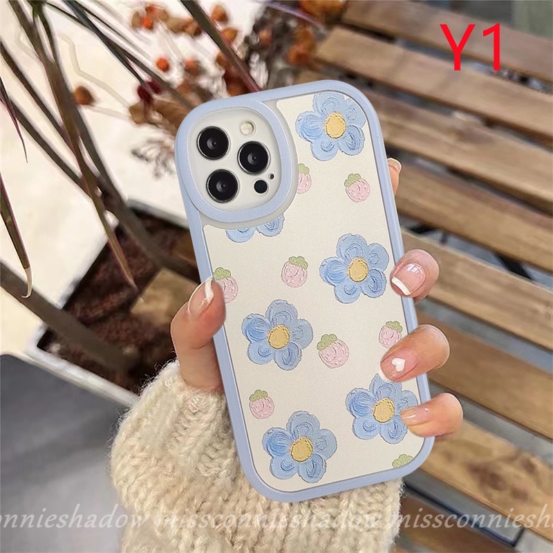 Xiaomi Redmi 10 9 9A 10C 9C NFC Mi POCO X3 NFC POCO M3 Redmi Note 10 11 11s 9 Note 8 11Pro 9s 9 10 Pro Max Plus Fresh Summer Flower Lens Oval Pattern Shockproof Soft Tpu Back Case