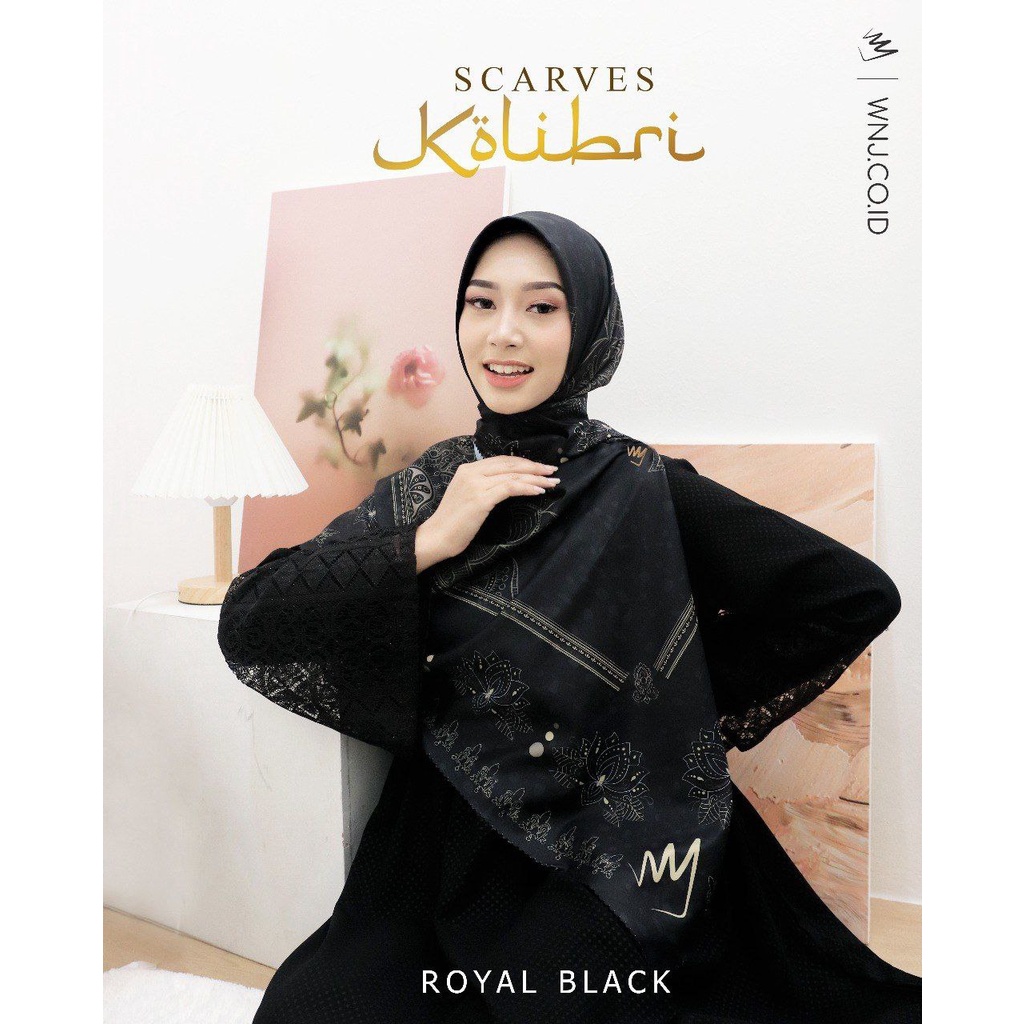 SCARVES KOLIBRI '22 SCARF BY WNJ BERBAHAN VOAL ULTRASHINE SILK YG LEMBUT, TIDAK LICIN, MUDAH DIBENTU