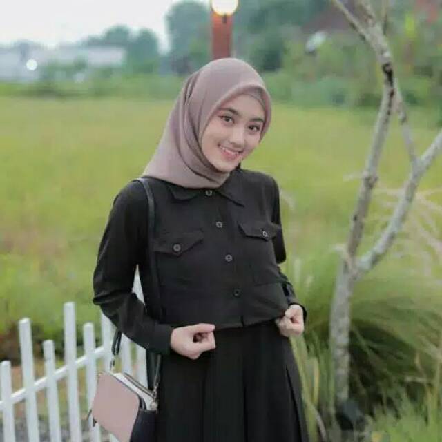 Outfit Hijab Modern Kirana Set Maxi Bahan Mosc0repe Pusat Supplier Baju Muslim Remaja Bandung 2021