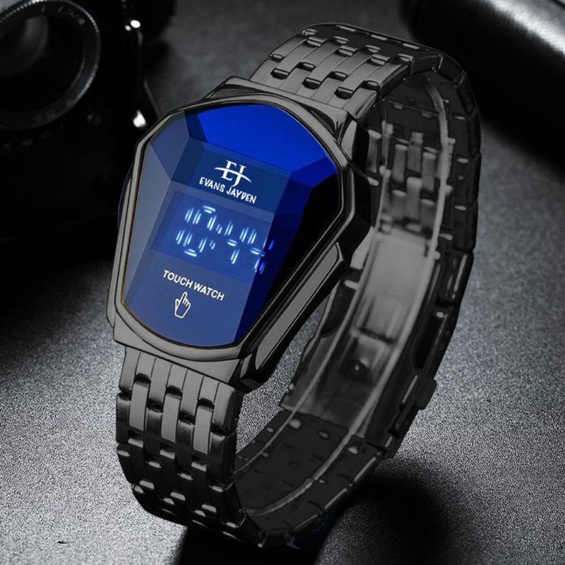 Jam Tangan Evans Jayden 9953 Rantai Stainliss Pria Digital Layar Sentuh Touch Screen Evans Jayden