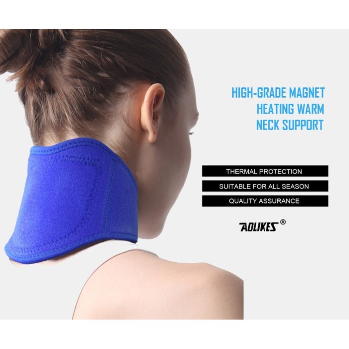 Aolikes Tourmaline Neck heating Support Sabuk Penghangat Leher Terapi Alat Terapi Leher Kaku ORI