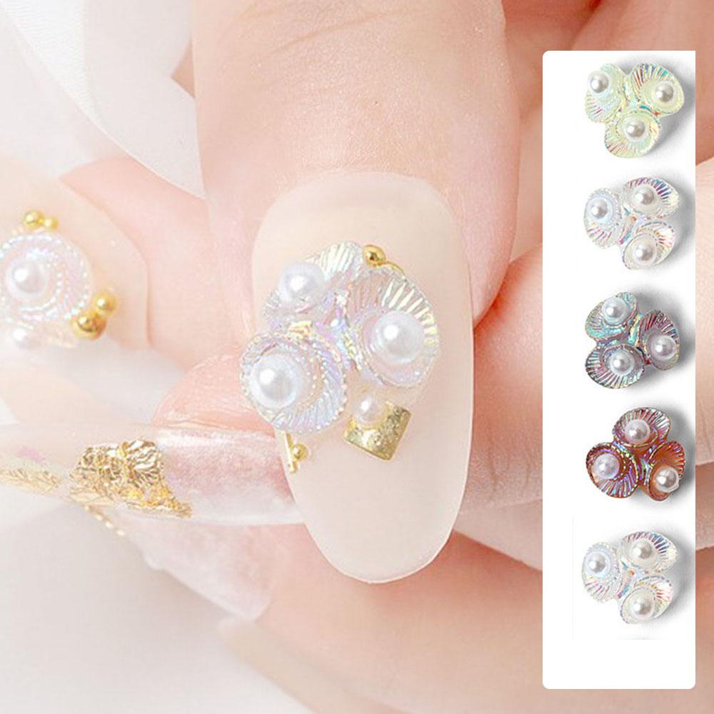 AUGUSTINA Augustina Perhiasan Bunga Nail Art Aurora Jepang Bunga Kecil Manicure Aksesoris DIY Desain Nail Art