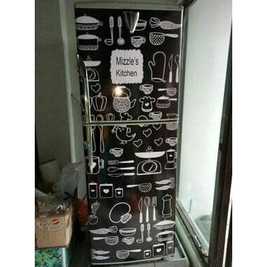 Stiker kulkas full body 2 pintu