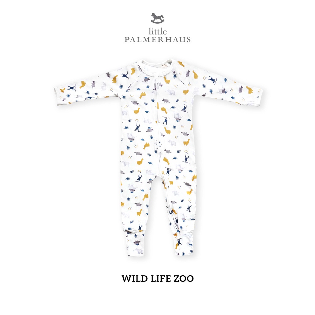 Little Palmerhaus Printed Sleepsuit Jumper Bayi 0-6 Bulan