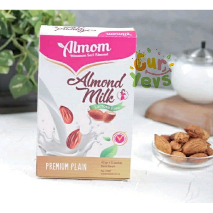 Almom Almond Milk Powder PREMIUM PLAIN / Pelancar ASI Sari Almond Bubuk