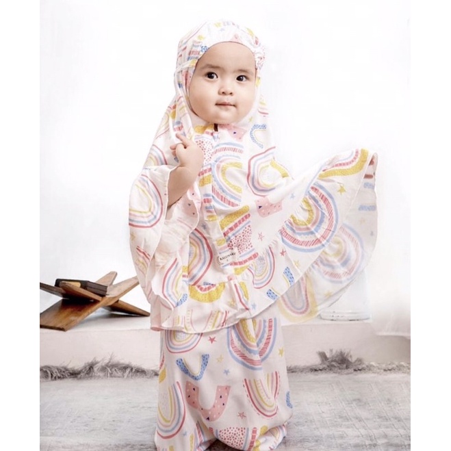 Fatima Prayer Set || Mukena Anak - Dewasa Rayon Premium