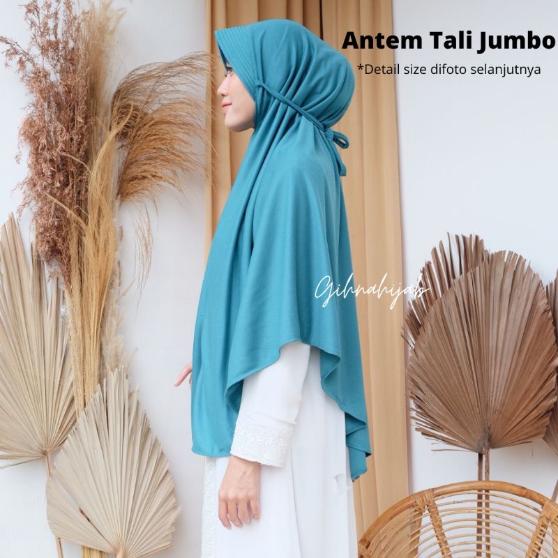 Hijab Instant Bergo Kaos Antem Tali Jumbo pet Syari
