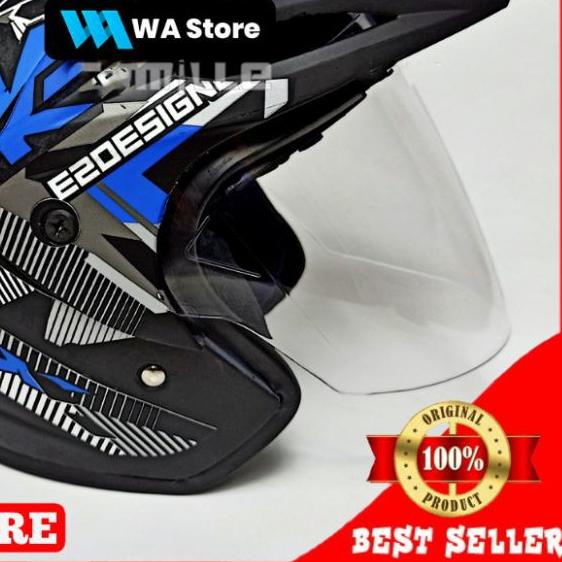 ❄ helm half face SNI pria wanita dewasa motif godzilla duke terbaru murah satu kaca bukan KYT ink nh