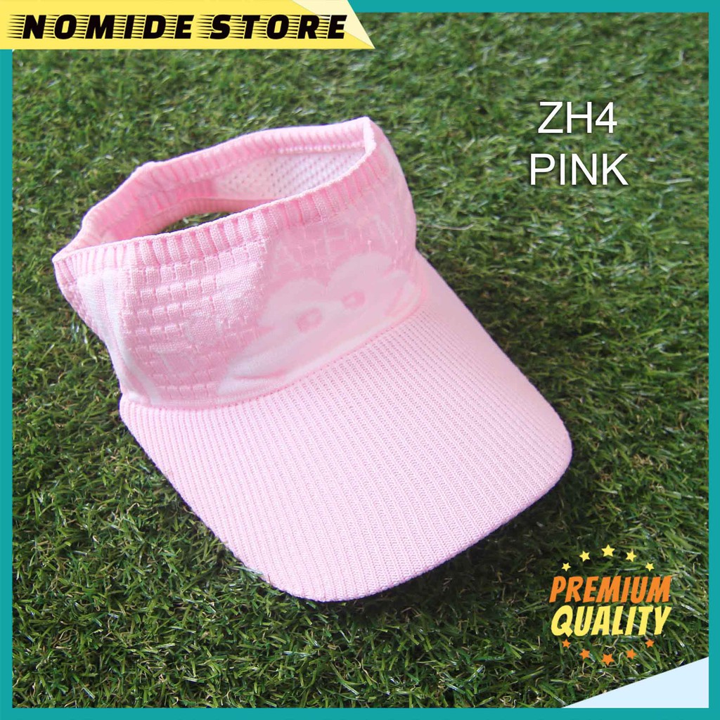 Topi Rajut Anak Visor Pantai Sunshade Motif Kartun Doraemon ANTI UV Topi Lucu Anak Laki Perempuan ZH-ZH4-Pink
