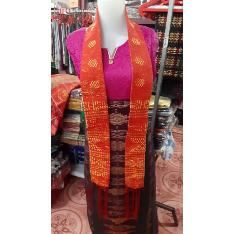 STOLA SADUM ASLI TENUN SYAL TENUN ETNIK BATAK SCRAF ULOS SADUM SYAL CHOIR KOOR SELENDANG ULOS MINI