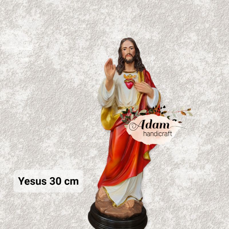 Patung Yesus 30 cm - patung Yesus Hati kudus 30 cm - Patung Jesus 30 cm