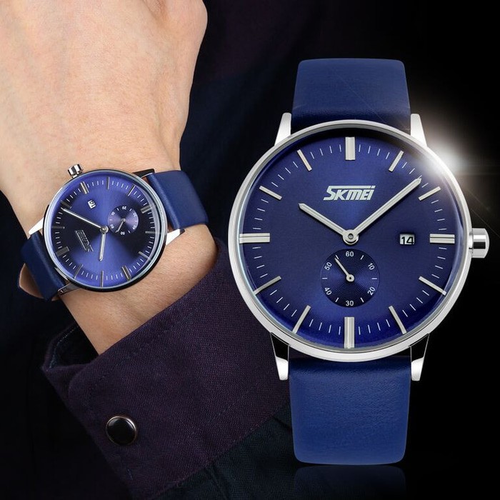 TERLARIS II jam tangan merk skmei kulit casual model untuk pria