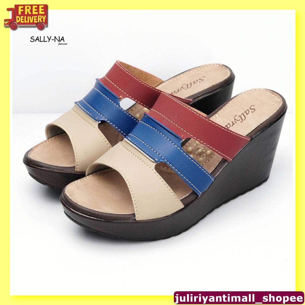 Wedges Wanita Sand Terbaru New Emory Camaya Import Origina Ig95 GD974 Sandal Wedges Tali Casual Ha