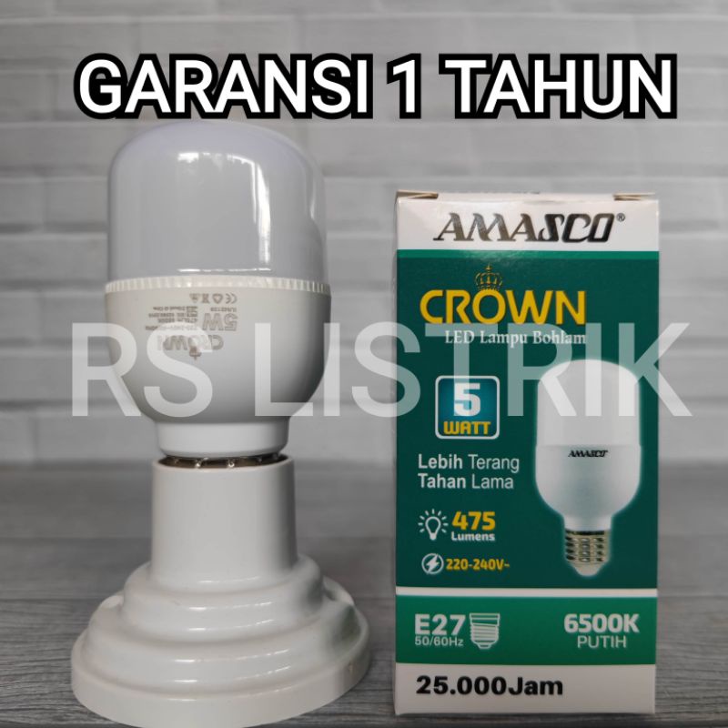 AMASCO CROWN LAMPU LED CAPSULE 5W CAHAYA PUTIH GARANSI 1 TAHUN