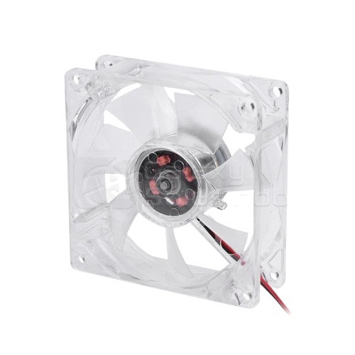FAN CASING PC TRANSPARAN LED 8 CM