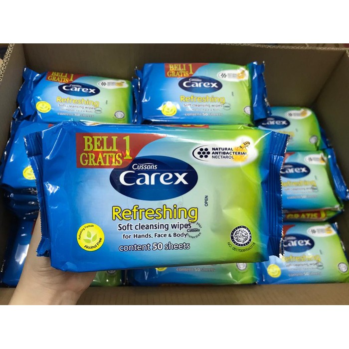 Cussons CAREX WIPES Refreshing 50's