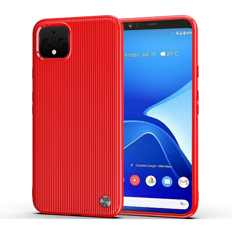 Soft Case Cover Silikon TPU Anti Jatuh Motif Garis untuk Google Pixel 4 3 3A XL