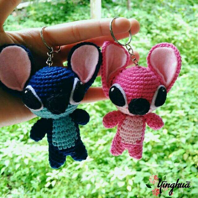 boneka rajut stitch Ganci rajut Stitch / amigurumi stitch