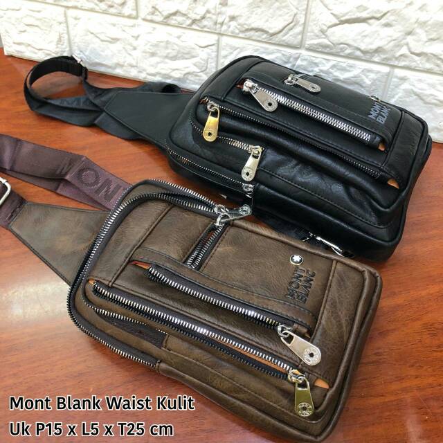 

Mont Blank Waist Kulit 5 Resleting Semi Premium Uk P15 x L5 x T25 cm 2 pcs bisa 1 kg