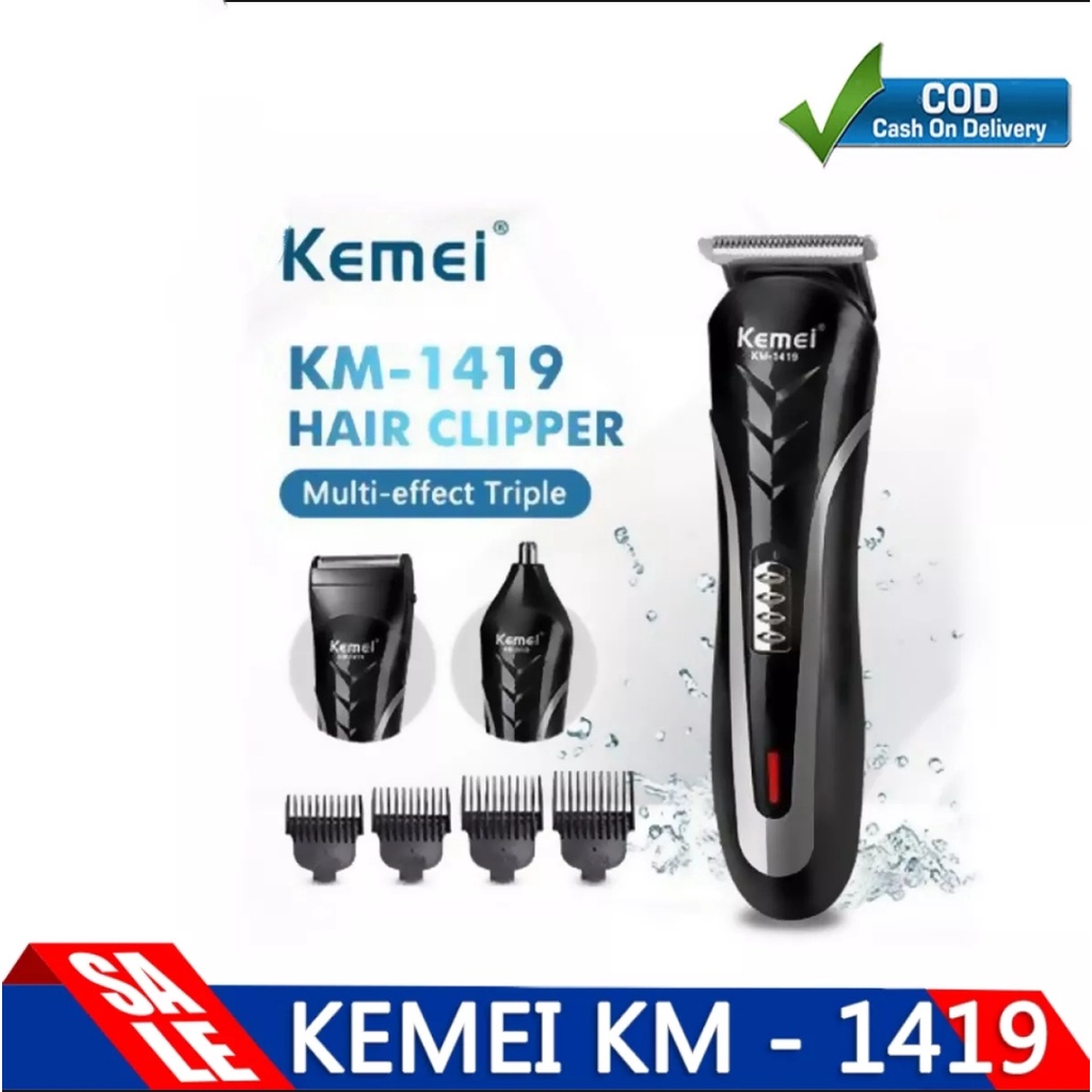 Barangunik2021-Cukur Rambut Kemei hair clipper km-1419 cukuran rambut,kumis,jenggot,bulu hidung - km 1419/Cukuran Kemei