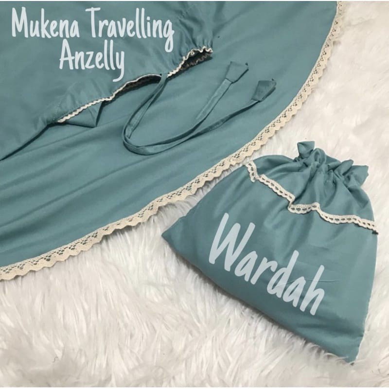 Mukena Wanita  Mukena traveling renda kecil katun mikro ravenna tas serut super murah mukena dewasa 