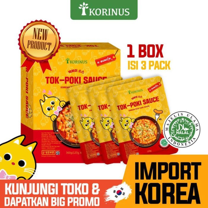 TOKPOKI SAUCE / TTEOKBOKKI SAUCE / TOPOKI SAUCE / KORINUS K-BUNSIK TOKPOKKI SAUCE 200 GR