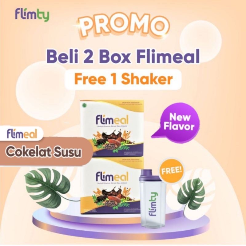 

FLIMTY FLIMEAL 1 BOX ISI 12 SACHET Minuman Sereal Rasa Coklat Diet Original Bpom