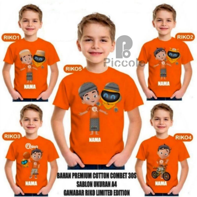 BAJU ANAK Kaos anak Rico/ Riko The Series model terbaru