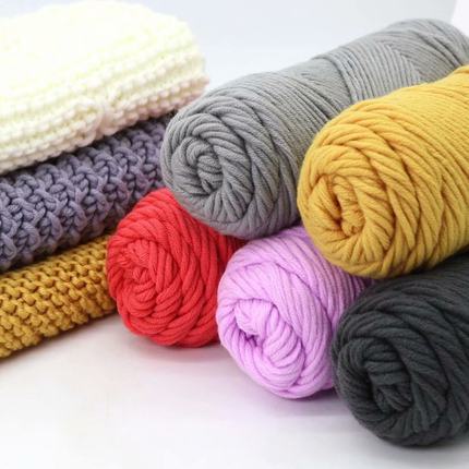 Benang rajut katun impor big ply/Milk Cotton Yarn Wool Yarn 8 ply Thread for Knitting Scarf Wool Handmade DIY 100 g