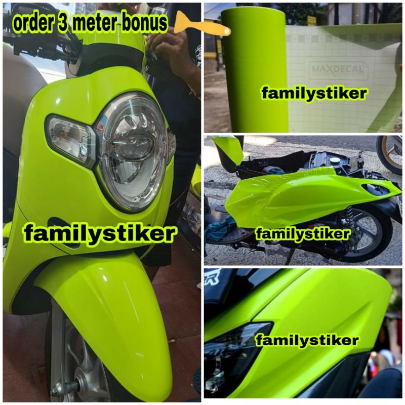 Sekotlet Motor Stabilo Kuning lemon Stiker Skotlet Stabilo