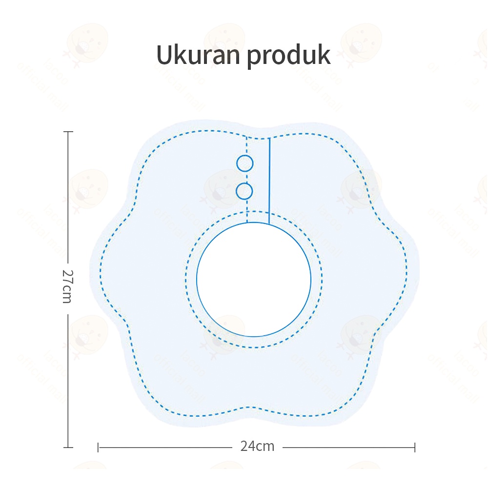 Lacoo Celemek bayi katun lembut slabber bib bayi 360 berputar